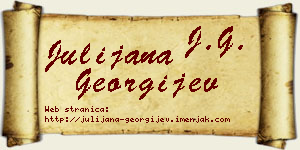 Julijana Georgijev vizit kartica